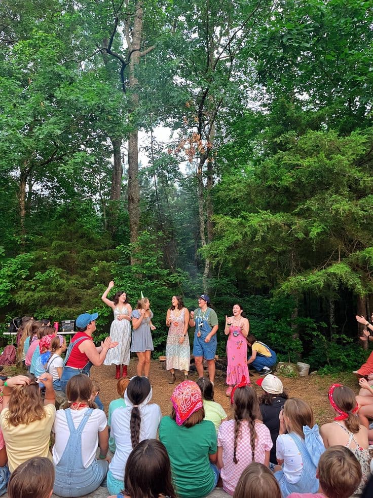 Previous Exchange Path campers enjoying their summer together